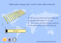 5 * 85mm Nd Yag lazer çubuk dövme çıkarma güzellik makinesi için sarı pembe kristal