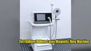 İki Modlu Kemik Onarımı Ağrı kesici 650nm 808nm düşük güçlü lazer Manyetik Halka Makinesi