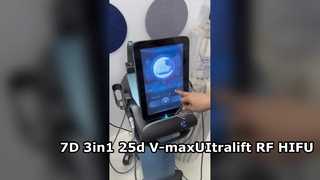 7D 3'ü 1 Arada Yaşlanma Karşıtı Hücre canlılığını artırın 25d V-max UItralift RF HIFU Ekipmanı