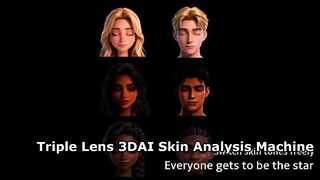 Üçlü Lens Yüz Test Cihazı Tarayıcı 19 Dil 8 Spektral 3D AI Cilt Analiz Makinesi