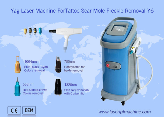 Profesyonel 6hz Dövme Silme Ekipmanları Q Anahtarlı Yag Lazer Ipl Güzellik Makinesi