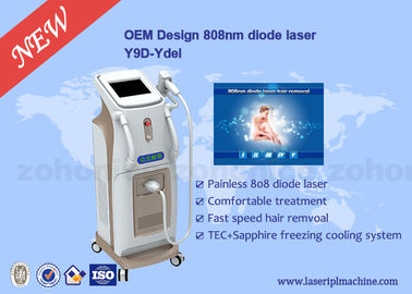 Vücut İçin Ekran Profesyonel 808 Diyot Lazer Epilasyon Makinesi dokunun