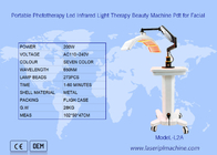 Taşınabilir Fototerapi Pdt Güzellik Makinesi Led Kızılötesi Işık Yüz Kaldırma