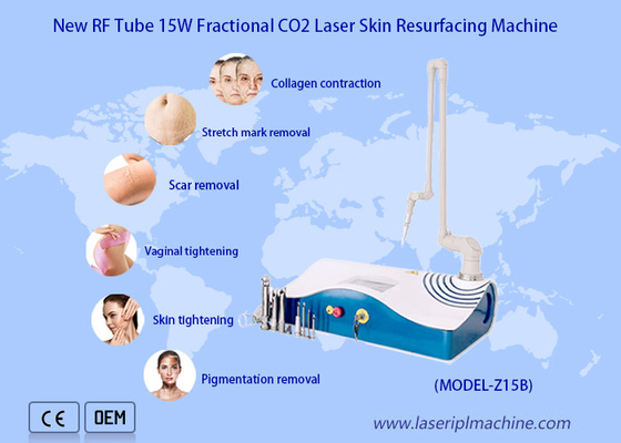 Taşınabilir Ce Onaylı Fraksiyonel CO2 Lazer Makinesi 2'si 1 Arada Sistem Cilt Yüzey Yenileme Makinesi