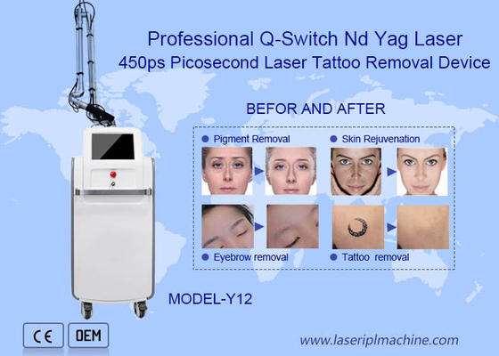 755nm Profesyonel Nd Yag Picosecond Lazer Dövme Kaldırma Makinesi
