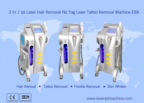 Salon Kullanımı Profesyonel Nd Yag Dövme Freckle Çekme 3 in1 Saç Çekme Ipl OPT Lazer Cihazı