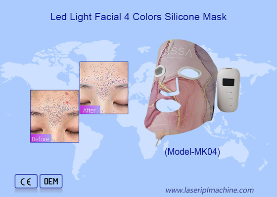 Toplam Ağırlık 13.1KG Deri Yenilenme Kızılötesi Işık Yüz Maske 4 Renkli LED