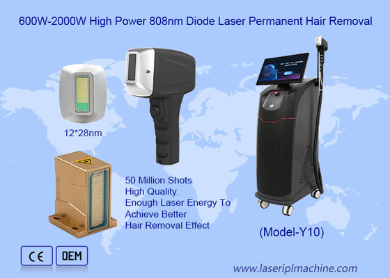 500W-1600W Tüm Cilt Rengi için 4 Dalga Boyutu 808nm Diyot Lazer Saç Çekme Makinesi