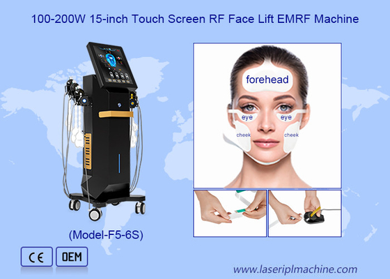 Dikey Yüz Masaj Makinesinin 6 Eli RET FACE EMS Kas Stimülatörü Makinesi