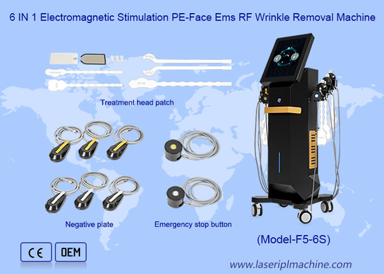 6 IN 1 Elektromanyetik Stimülasyon EMS RF Yüz Kalıplama EMRF Makinesi