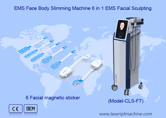 6 in 1 EMS Yüz Heykelcilik Kıvrım Kaldırma EMRF Yüz Vücut Geciktirme Makinesi