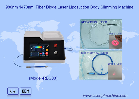 1470nm 980nm Diyot Lazer Hemoroid Tedavisi Yağ çekme vücut zayıflatma makinesi