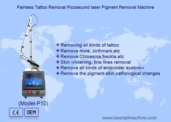Acısız Dövme Çekme Picosecond lazer Pigment Çekme Güzellik Makinesi