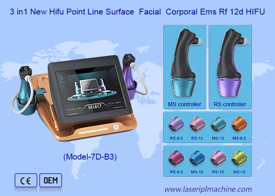 8Kartriç 10000 Şut Ultra Mikro Pulsed Ultrasonik Ems Rf 12D Hifu Makinesi