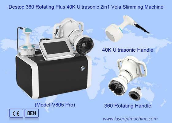 360 derece dönen yağ dondurma RF vakum 40K kavitasyon veloshaping zayıflatma makinesi