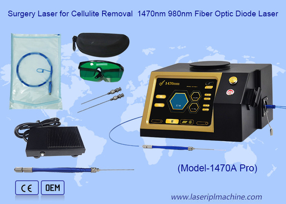 Varikoz damarları kaldırma Hemoroid tedavisi 980 1470nm Cerrahi Diyot Lazer Liposuction Makinesi