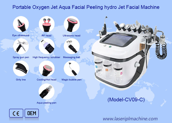 Yüz Bakımı Aqua Peel RF Oksijen Jet Hidro Mikrodermabrasyon Makinesi Derin Temizlik İçin