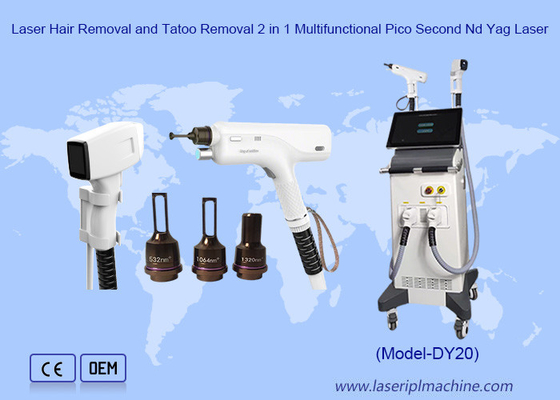 2in1 Nd Yag Pico Lazer Dövme Çekme Daimi 755 1064 808nm Buz Diyot Lazer Saç Çekme Makinesi