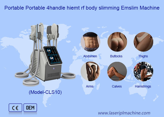 Taşınabilir 4 Talipli Ems Slim Circslim Contouring Neo RF Hi Emt Heykel Makinesi