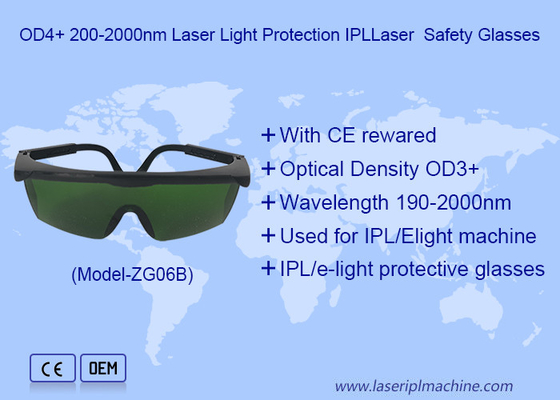 OD3+ 200-2000nm IPL Lazer Güvenlik Gözlüğü, IPL Lazer Operatörleri için CE Onaylı Göz Koruması