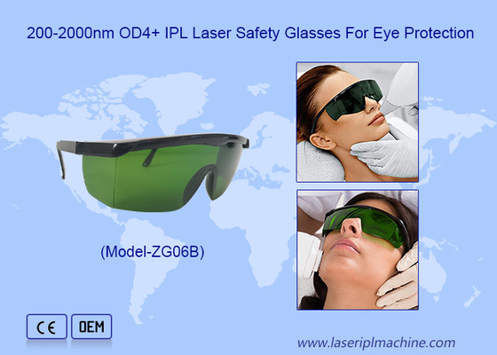 200-2000nm OD3+ IPL Lazer Güvenliği Göz Koruma Gözlüğü, Lazer Epilasyon Tedavisi İçin