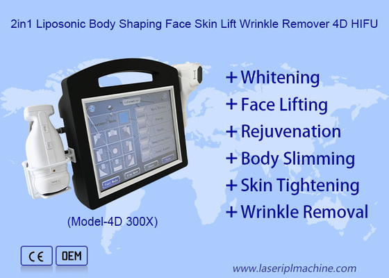 2 in 1 Liposonic Body Shaping Face Skin Lift kırışıklık gidericisi 4d Hifu Makinesi