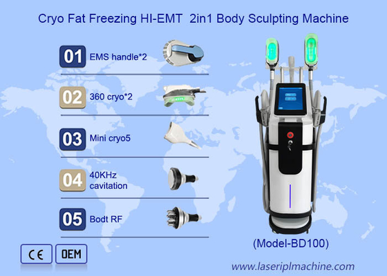 40k Elektromanyetik Cryolipolysis Zayıflama Makinesi Kas Kazancı Dondurulmuş Kazanç