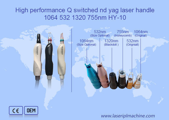 1064 532 1320 755nm Cilt Yenilenmesi Q Değiştirilmiş Nd Yag Lazer Eli