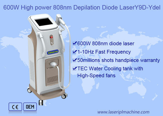 High Power Almanya Çubukları ile 600w Diode Lazer Epilasyon Makinesi