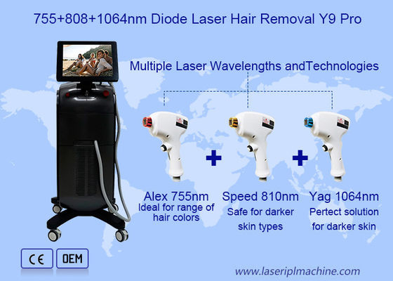 Mikrofon Kanalı 4d 755 808 1064nm Diyot Lazer Saç Kaldırma Makinesi