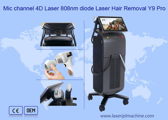 Mikrofon kanalı 4D 1600w 808 Diyot Lazer Saç Kaldırma Makinesi Y9 Pro