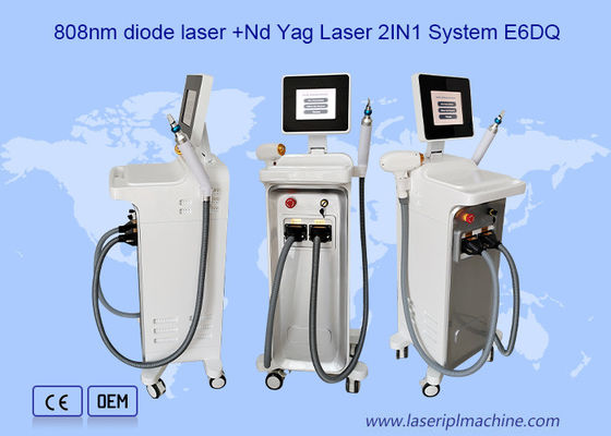 2 In 1 808nm Diod Lazer artı pico Q Aktarılmış Nd Yag Lazer Makinesi
