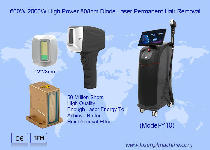 500W-1600W Tüm Cilt Rengi için 4 Dalga Boyutu 808nm Diyot Lazer Saç Çekme Makinesi