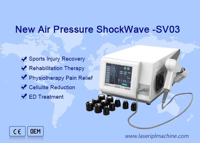 Ağrı kesici için 6 Bar Hava Basıncı 12 İpuçları Taşınabilir Gainswave Makinesi