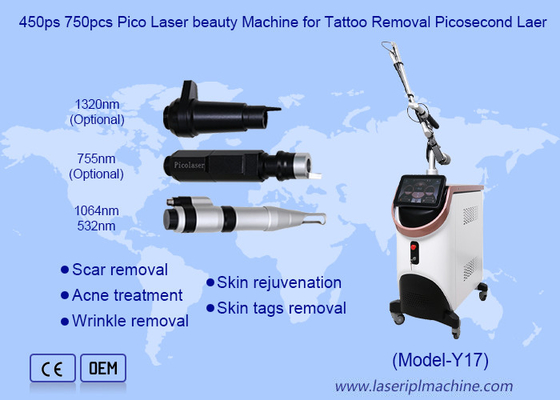 450ps 750pcs Pico Laser Güzellik Makinesi Dövme Kaldırma için