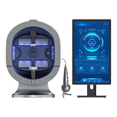 İyi bir fiyat. 21.5 inç 3 kameralar saç kökleri kafa derisi tarayıcı dedektörü yüz cilt analizatörü makinesi çevrimiçi