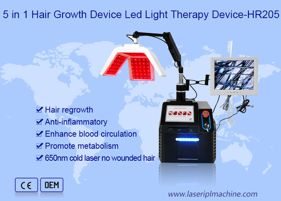 5 1 Led Pdt Işık Terapi Makinesi Saç Büyüme Anti Saç Dökülmesi Güzellik